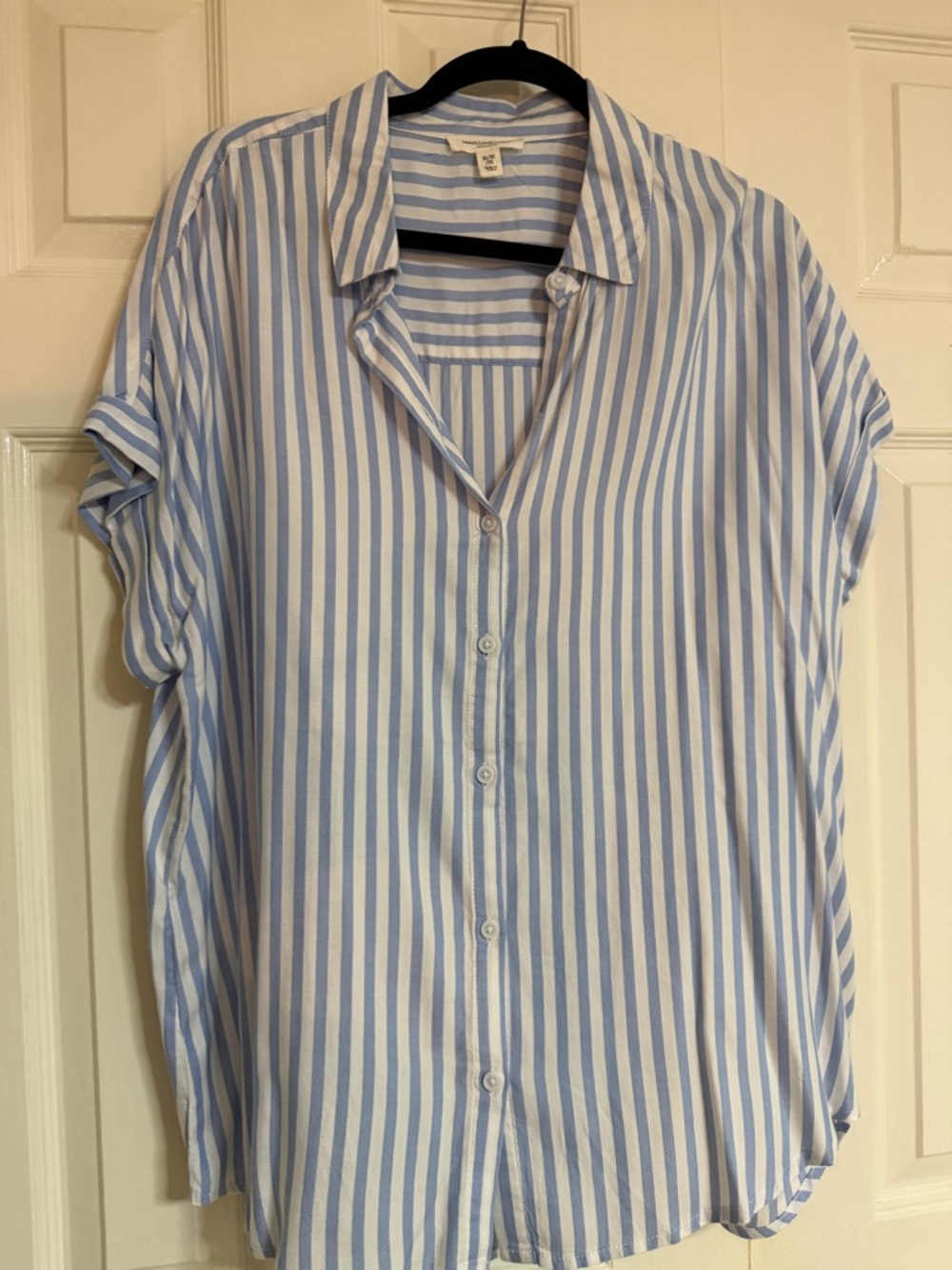 beachlunchlounge Blue and White Striped Top